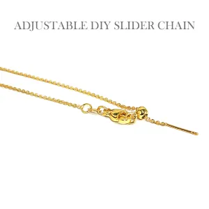 1 PIECE PACK' ADJUSTABLE SLIDER CHAIN 1.1 MM APPROX SIZE' GOLD POLISHED