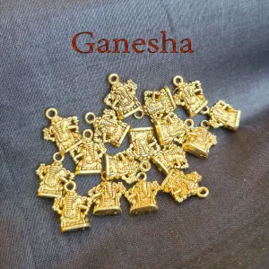 10 Pcs Pack, Ganesha Charms for jewelry making