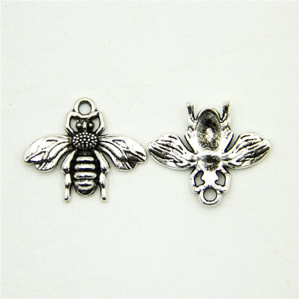 10 units Pendant antique silver Little bee jewelry pendant Jewelry Findings & Components D-3-301