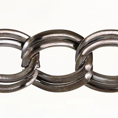 12mm Gunmetal Double Curb Chain - CLEARANCE