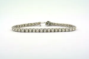 14KW 7CTTW 43 Round Diamond Tennis Bracelet VS1-SI1 G-H 4MM Wide Designer: UNeek