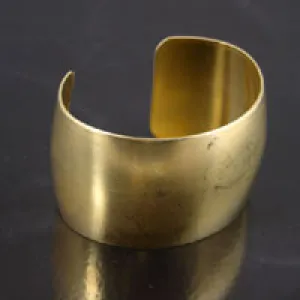 1.5 inch Smooth Adjustable Cuff Bracelet Blank, Brass, ea