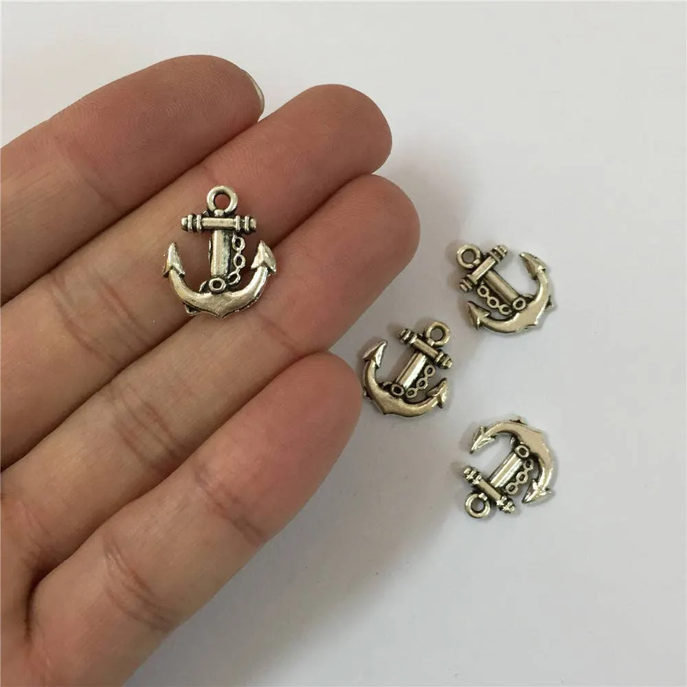 20 units antique sliver anchor pendant charms jewelry finding suppliers D-3-124