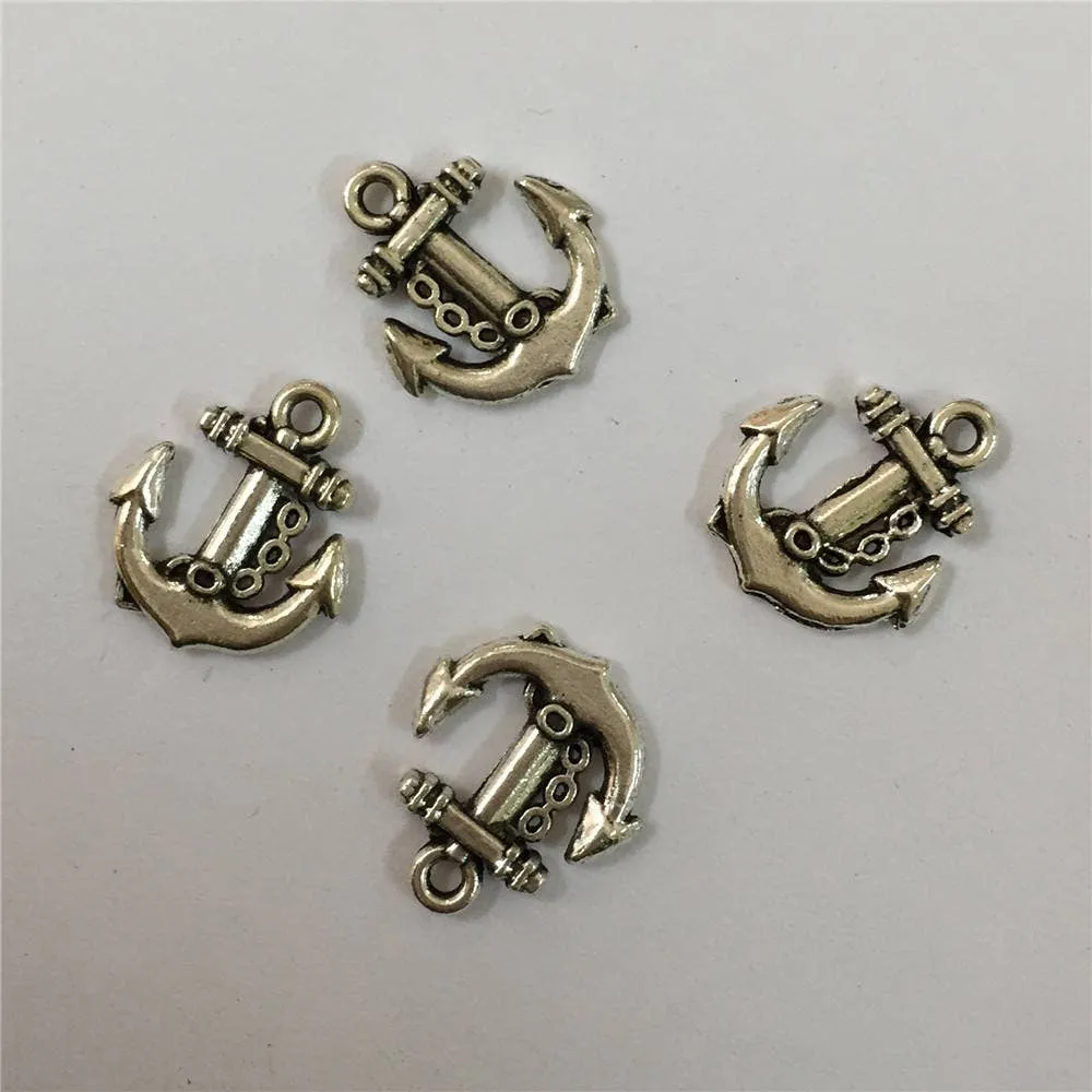 20 units antique sliver anchor pendant charms jewelry finding suppliers D-3-124