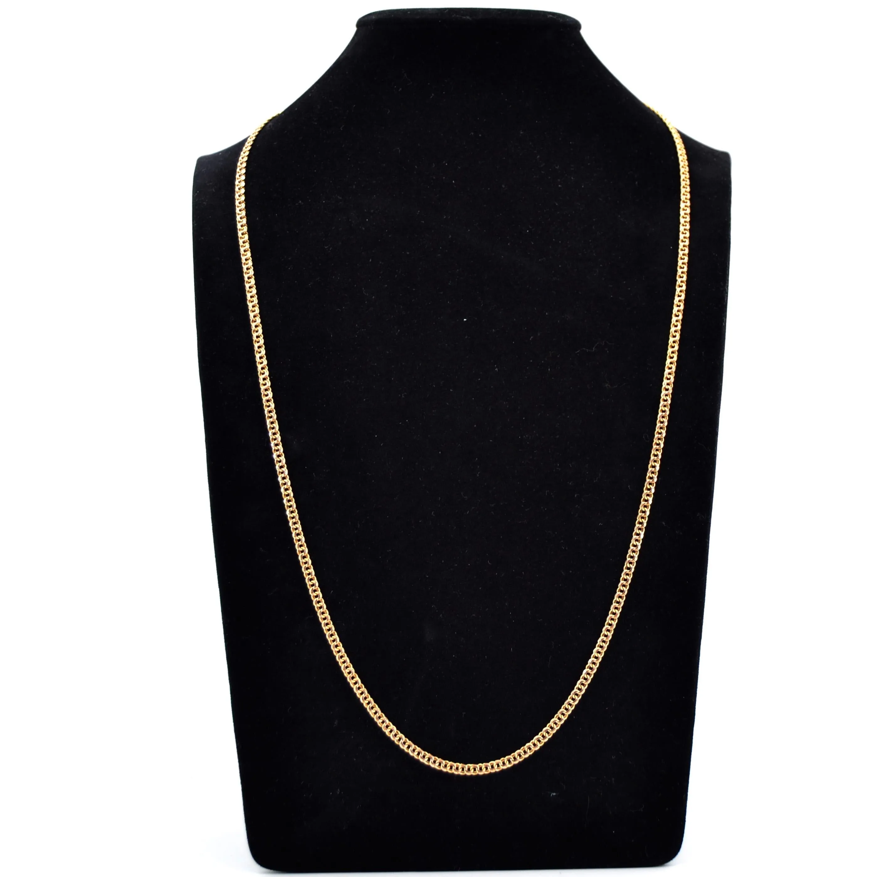 20th Century 18 Karat Rose Gold Double Jaseron Mesh Chain Necklace