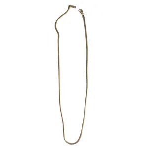 22In Stainless Steel 3MM Flat Snake Chain Necklace Gold Plated