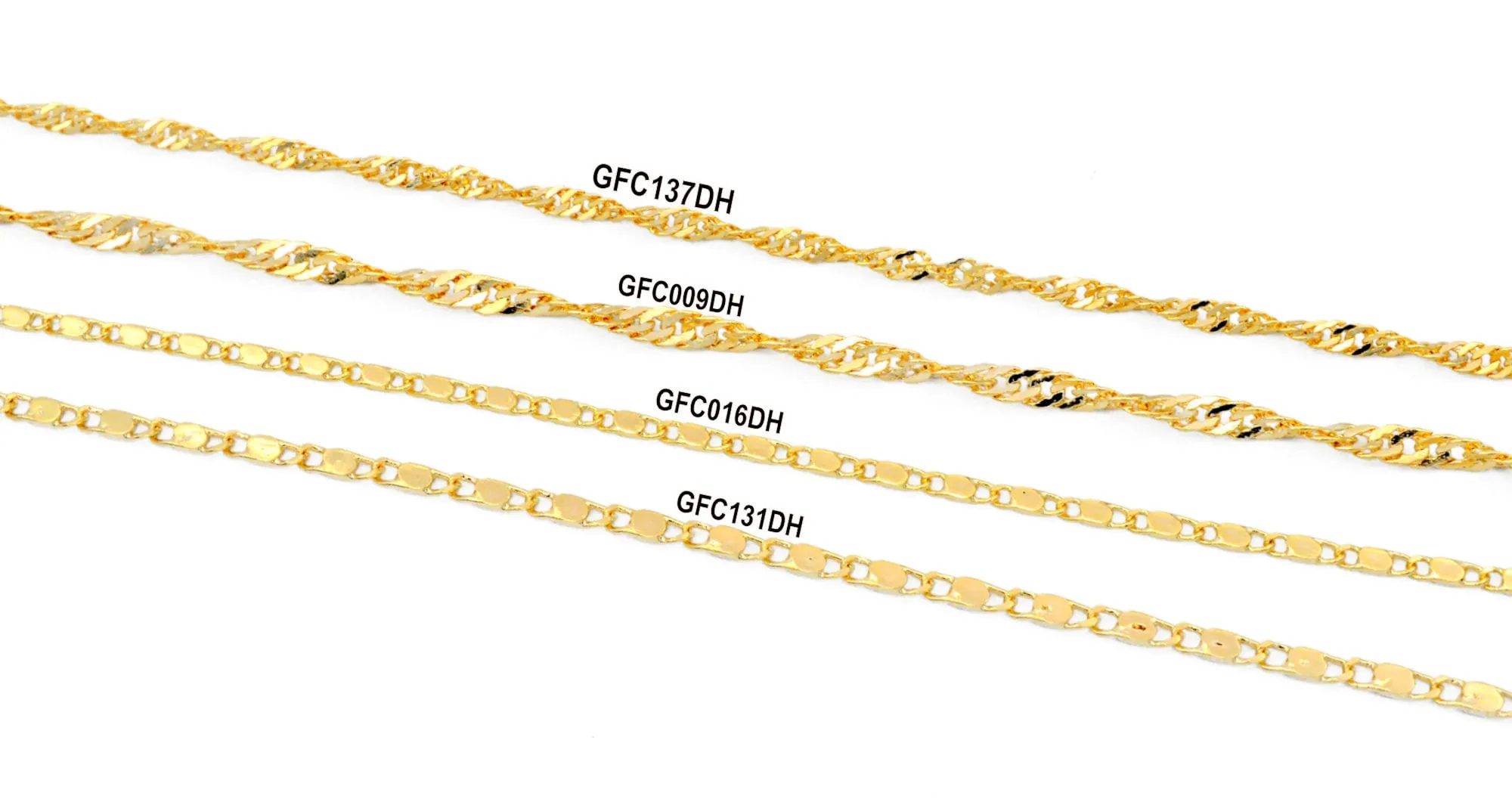 3Ft/PK 14K Gold Filled Look, Singapore/Bar Scroll necklace Chain 1.8/2/2.8mm Findings For Jewelry Supplier and customize Wholesale