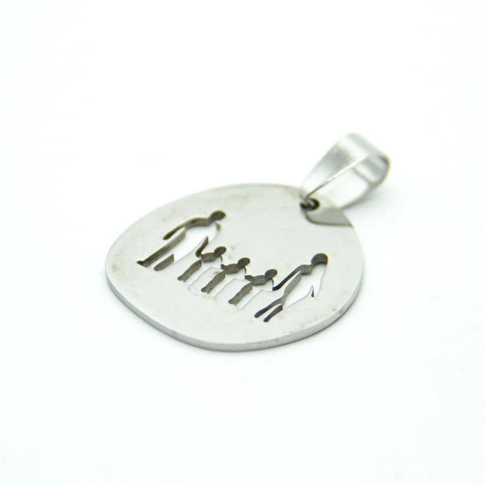 3pcs Stainless steel Family pendant 25x25mm jewellery Jewelry finding D-3-342