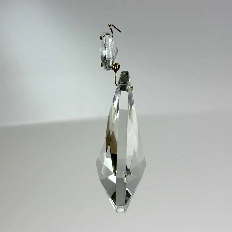 76mm West German Crystal Special Teardrop w/ Top Bead