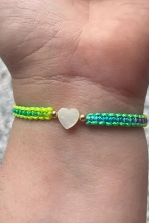 Adults - Heart - Mother of Pearl Citron Bracelets - Rainbow