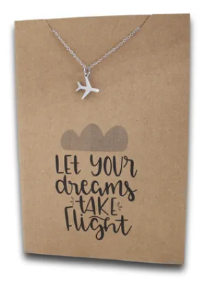 Aeroplane Pendant & Chain - Card 352