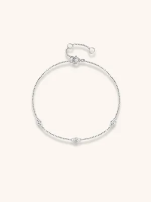 ALEXIS Trio Diamond Sterling Silver Bracelet