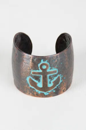 Anchors Away Bronze Cuff