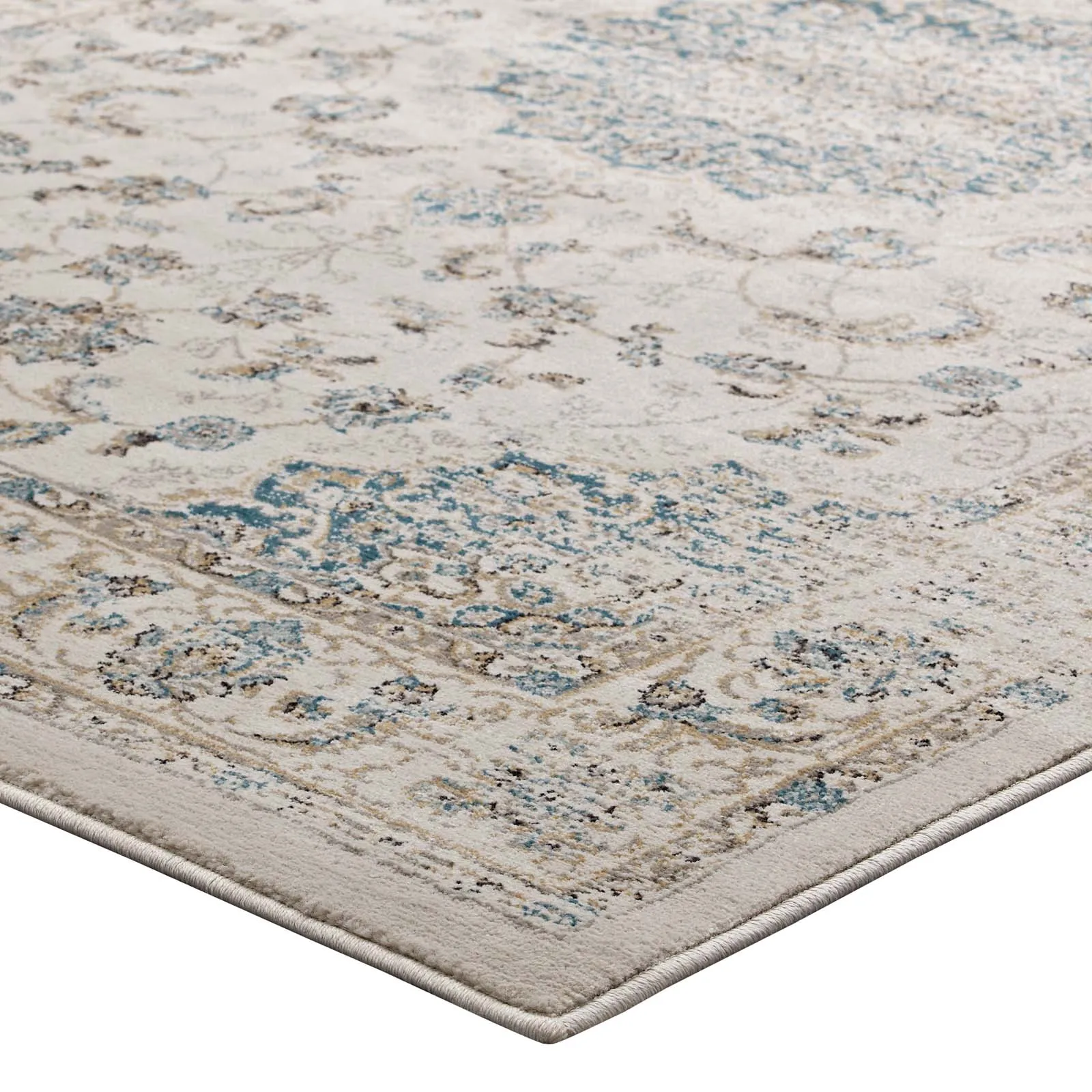 Atara Distressed Vintage Medallion Area Rug by Modway