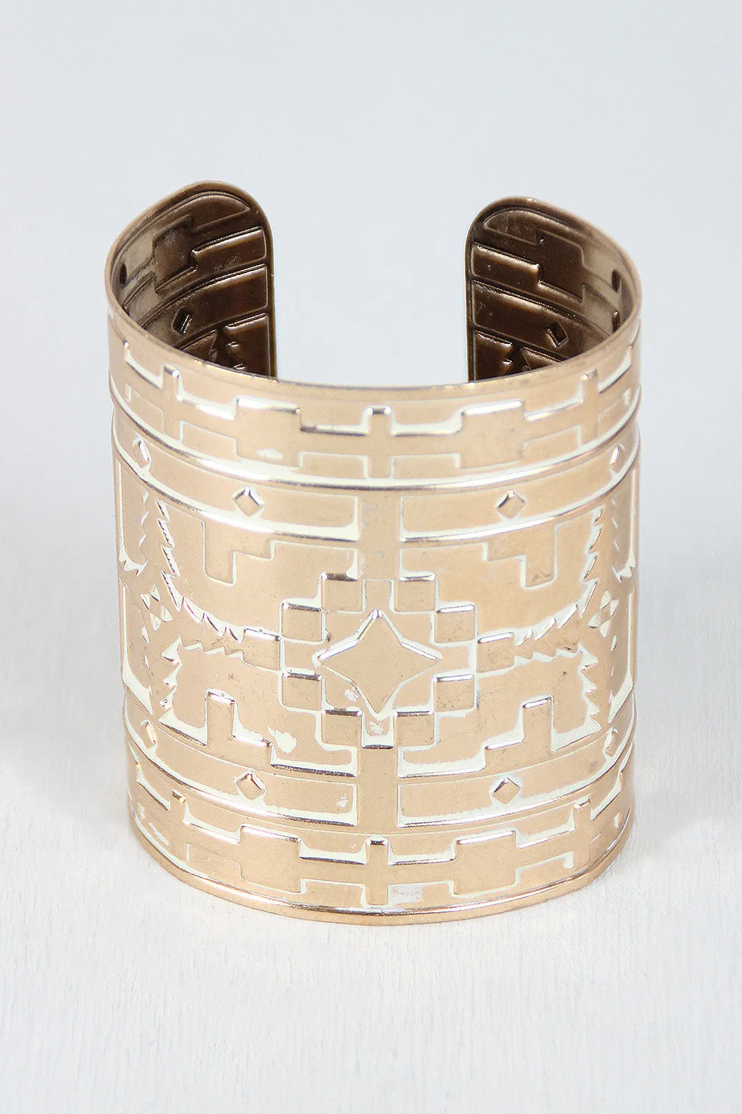 Aztec Metal Cuff Bracelet