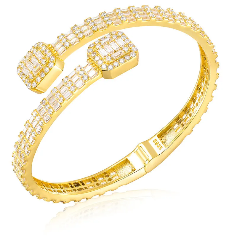 Baguette Cuff Bangle Bracelet