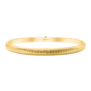 Bangle Bracelet with Diamond Design in Gold Filled