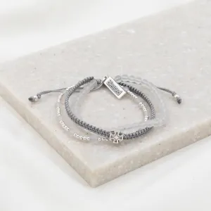 Be Still Prayer Bracelet-Frosted Quartz