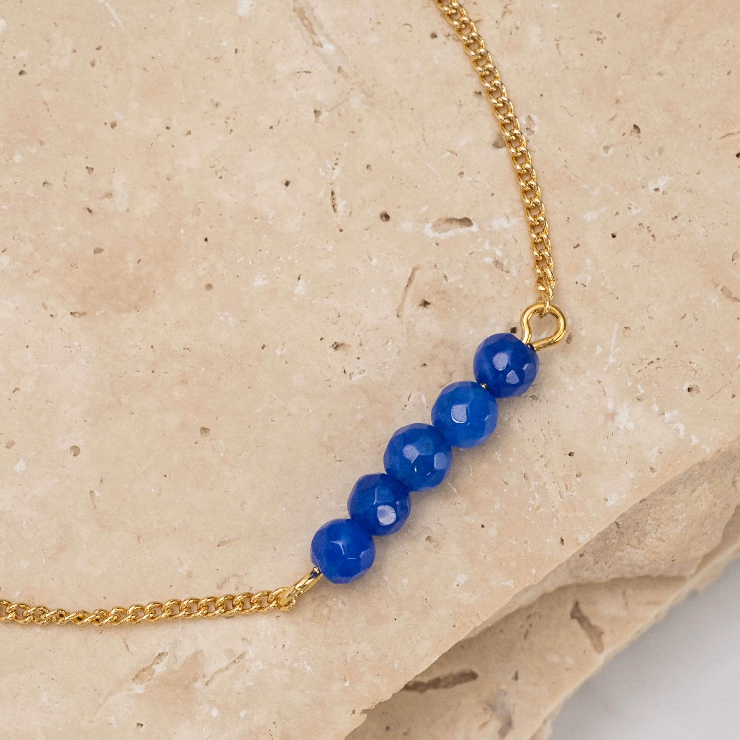 Birthstone 14k gold plated bracelet - Petite