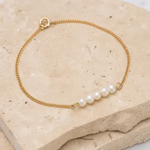 Birthstone 14k gold plated bracelet - Petite