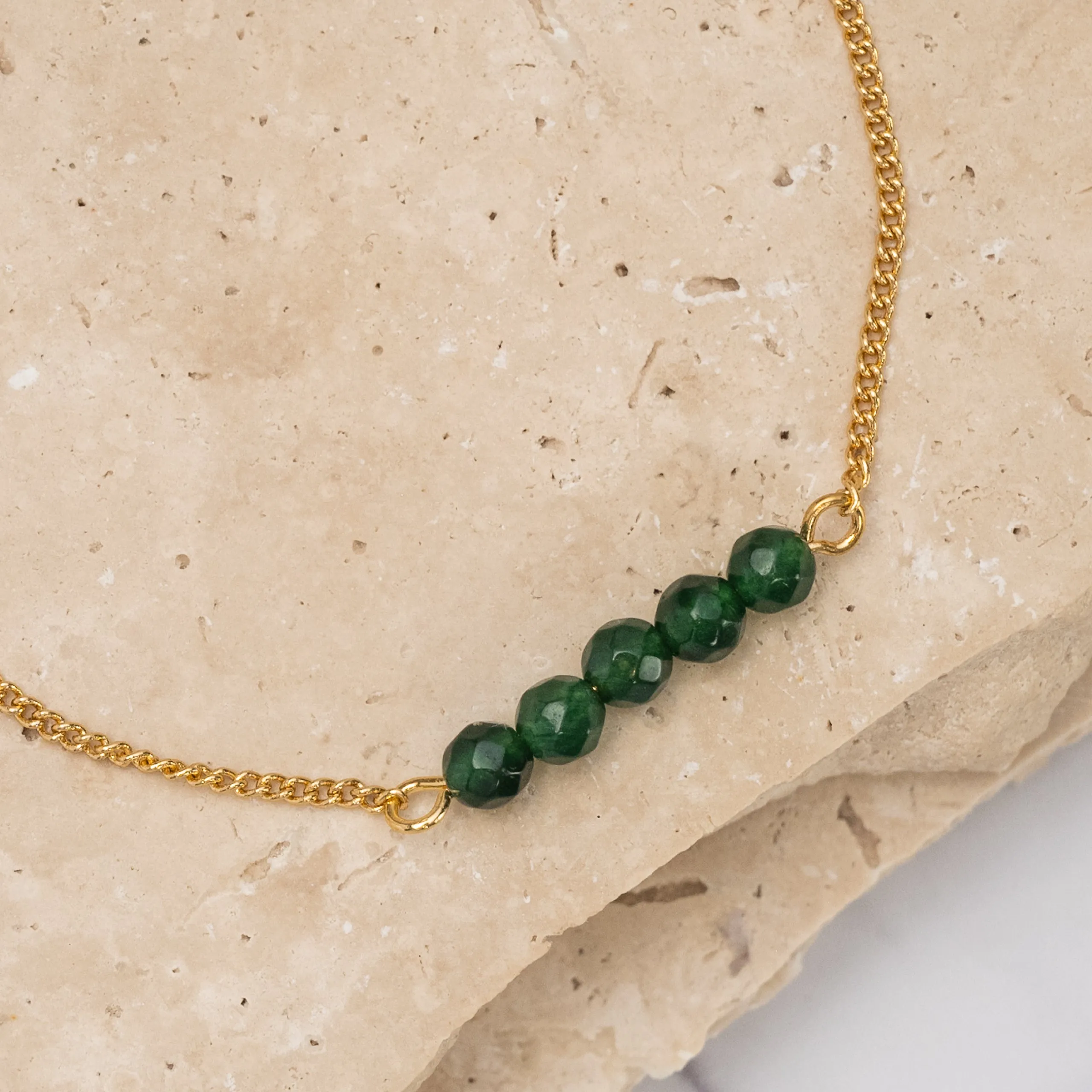 Birthstone 14k gold plated bracelet - Petite