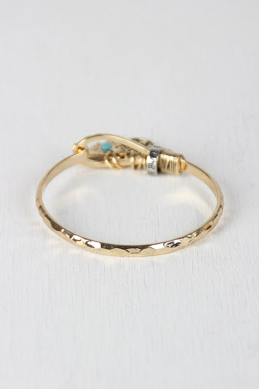 Brave Little Warrior Charm Bangle