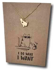 Cat Pendant & Chain - Card 371