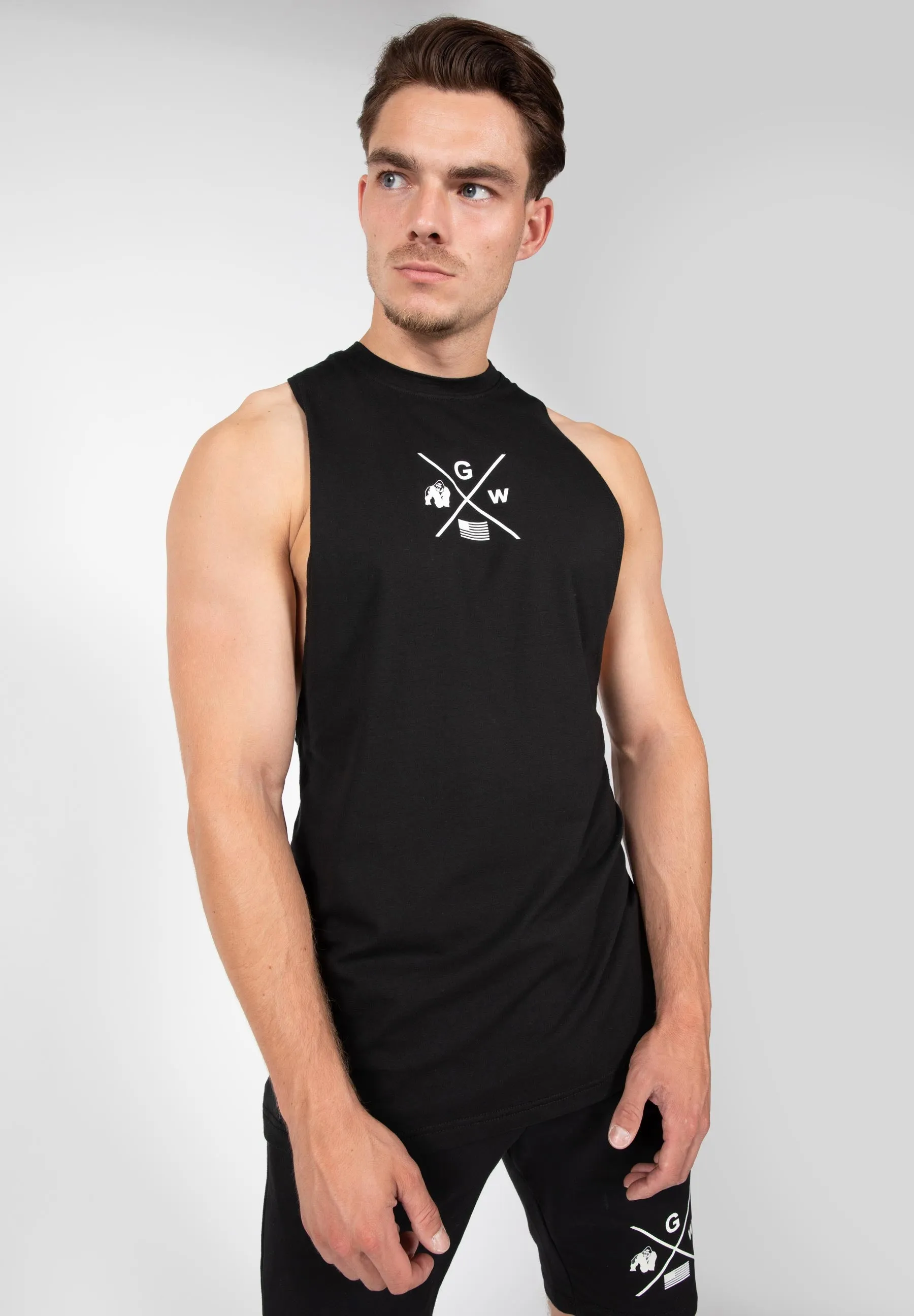 Cisco Drop Armhole Tank Top - Black/White