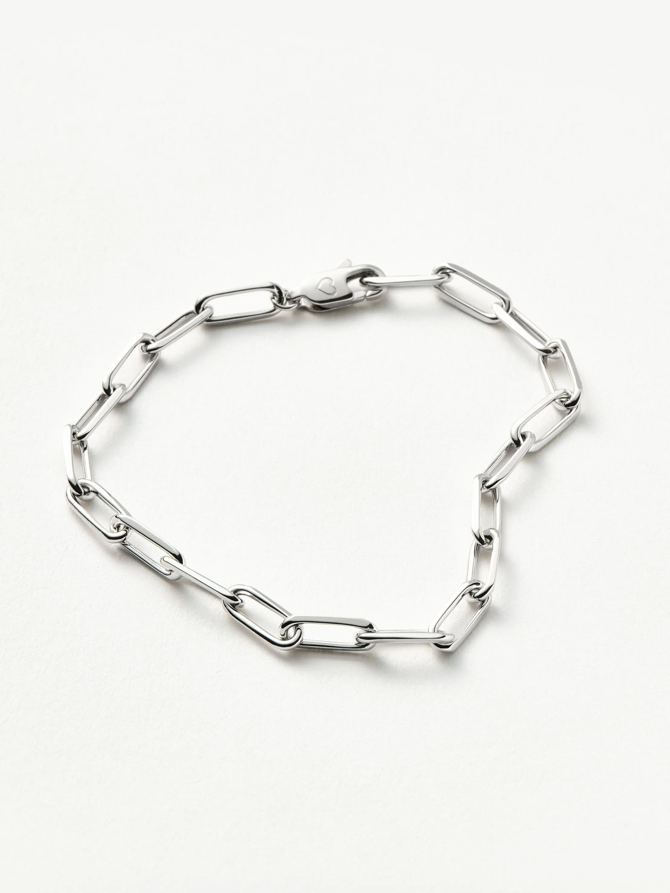 Classic Mini Paperclip Chain Bracelet | Silver Plated