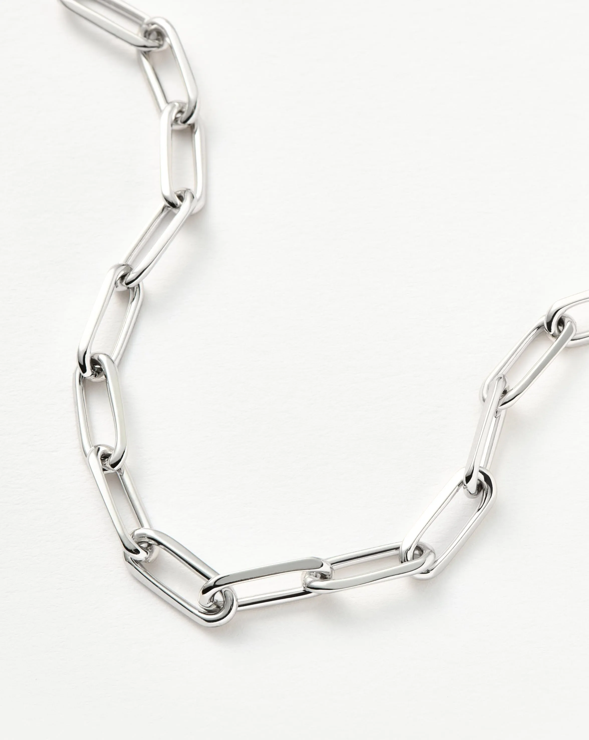 Classic Mini Paperclip Chain Bracelet | Silver Plated