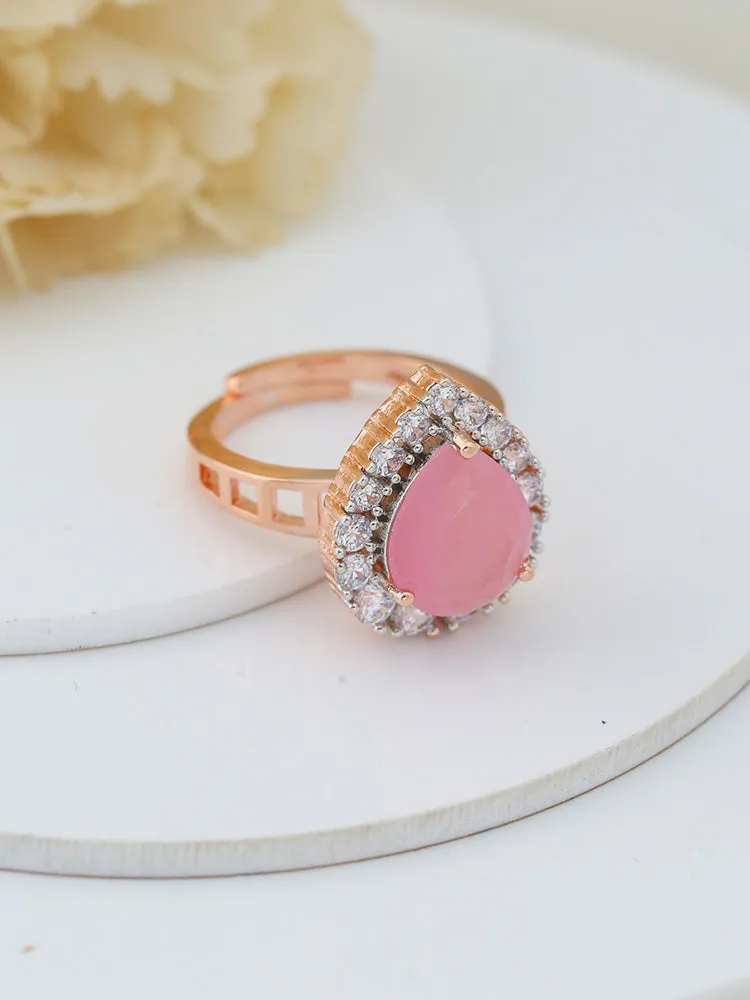 Coral Liana Solitaire Ring