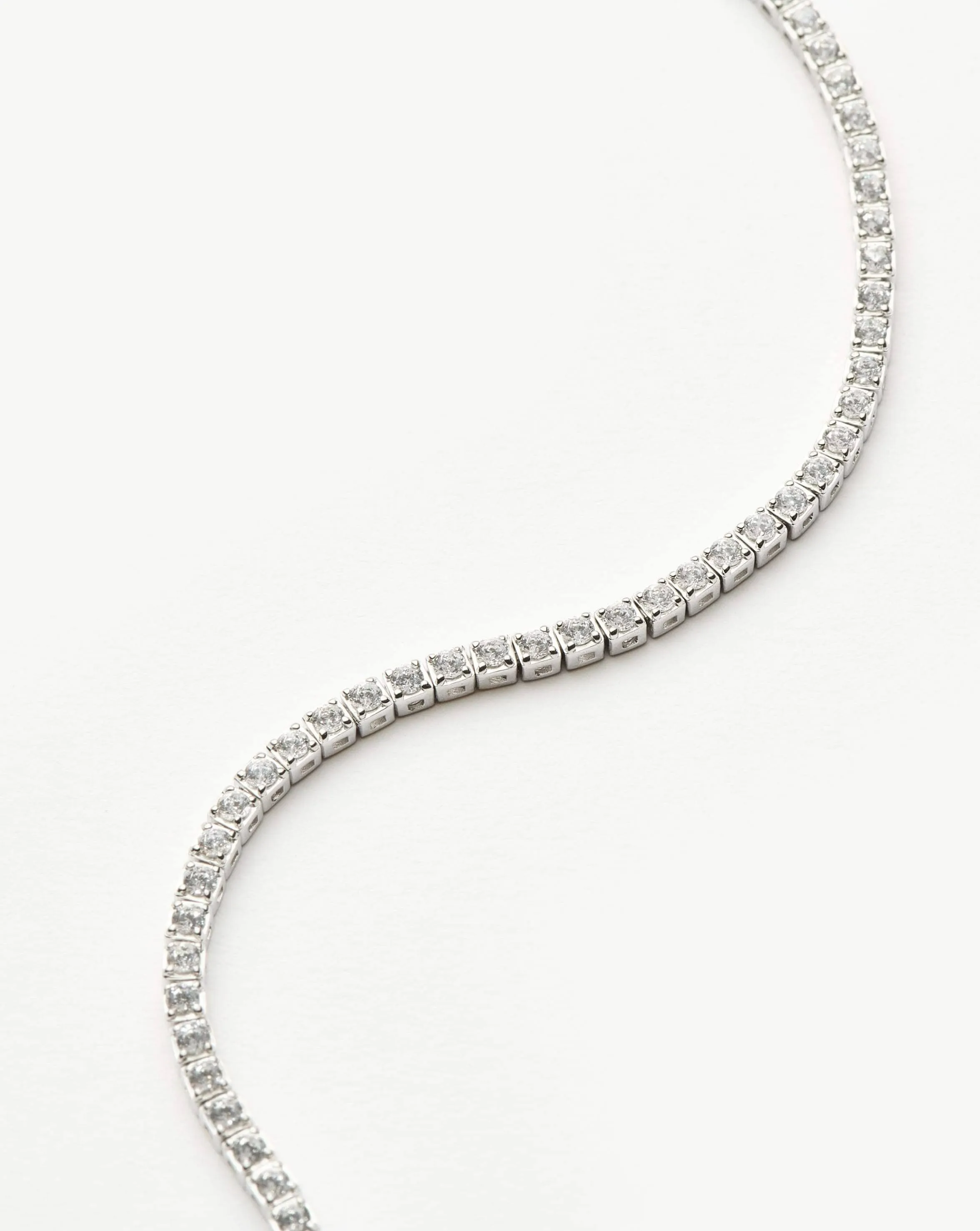 Fine Diamond Tennis Bracelet - Size S | 14k Solid White Gold Lab Grown Diamonds