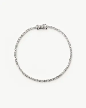 Fine Diamond Tennis Bracelet - Size S | 14k Solid White Gold Lab Grown Diamonds