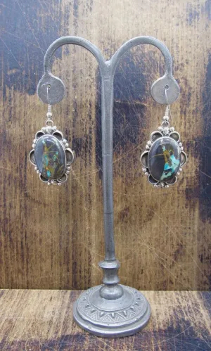 GET STONED Navajo Silver and Turquoise Earrings