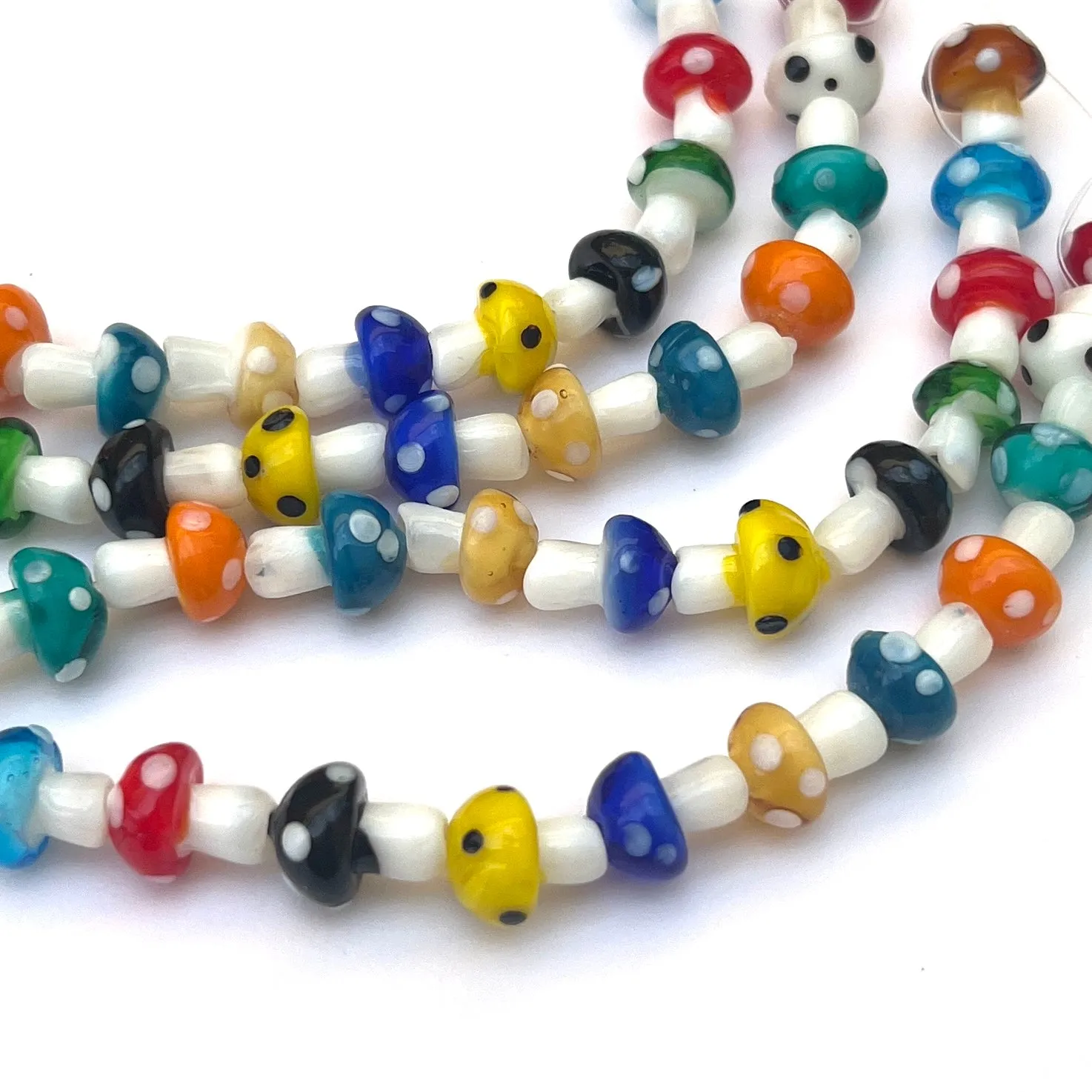 Glass Mushroom Beads