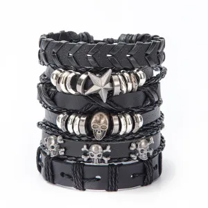 'Grave' Black Alternative Skull Wrist Band