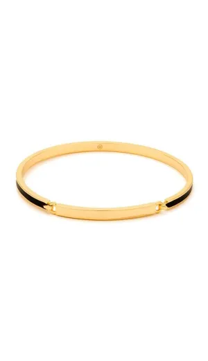 Gwen Hinge Bangle Bracelet - Black