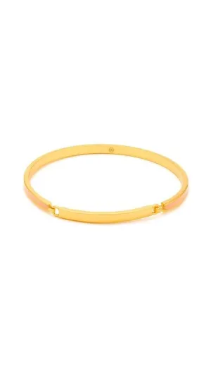 Gwen Hinge Bangle Bracelet Coral