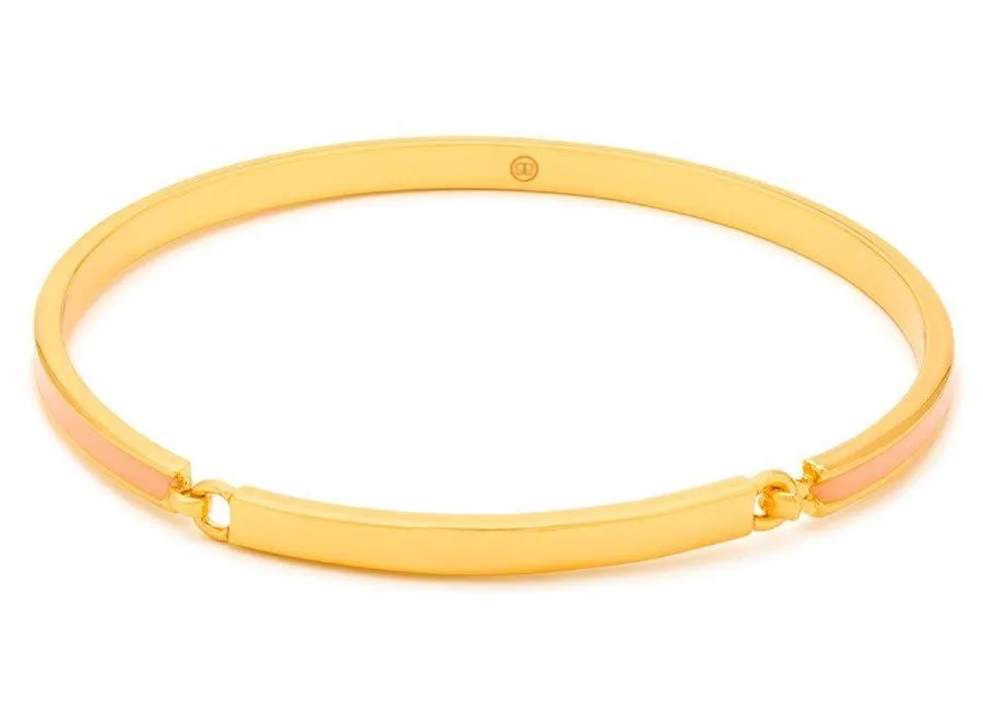 Gwen Hinge Bangle Bracelet Coral