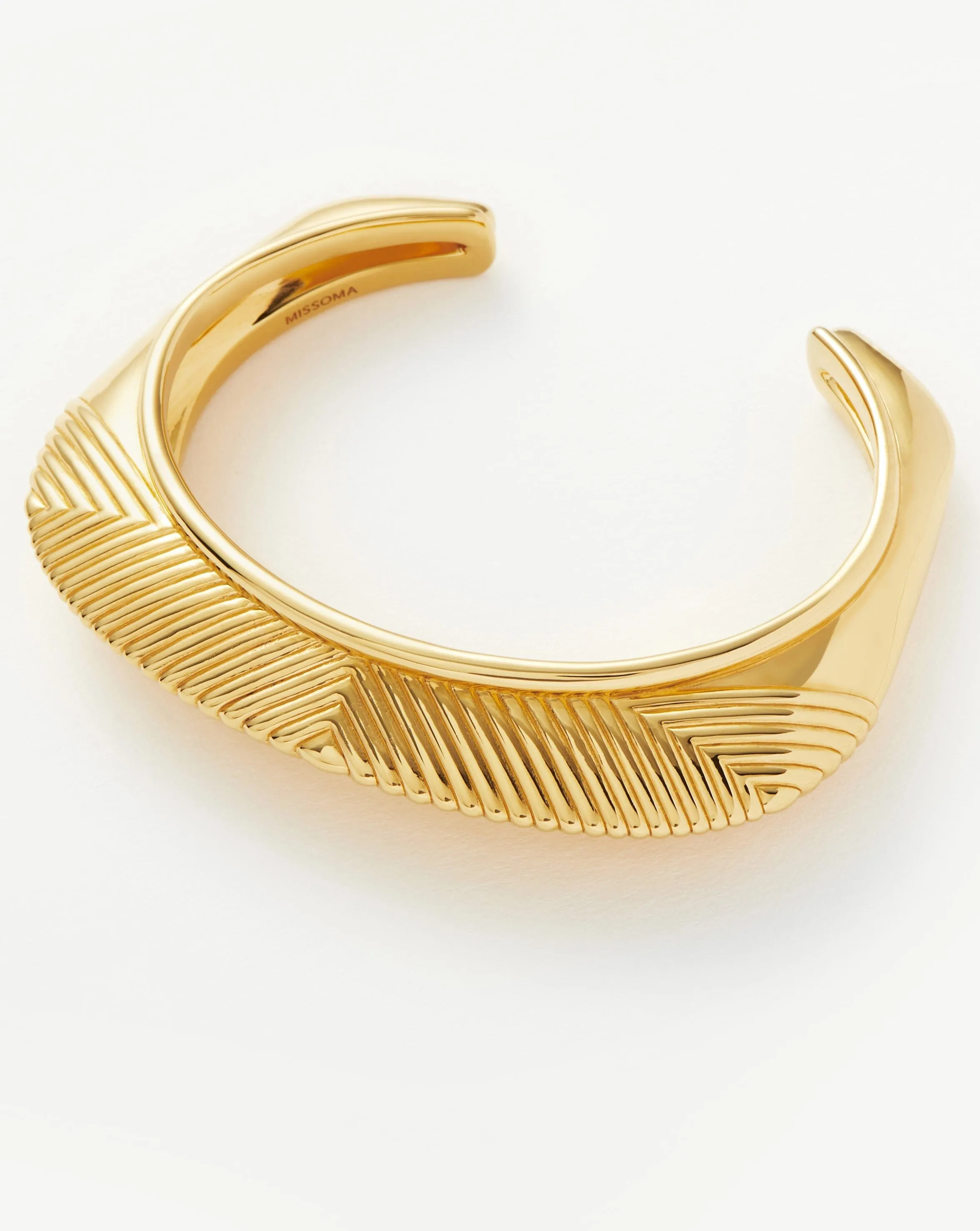 Hera Dome Ridge Statement Cuff Bracelet | 18k Gold Plated