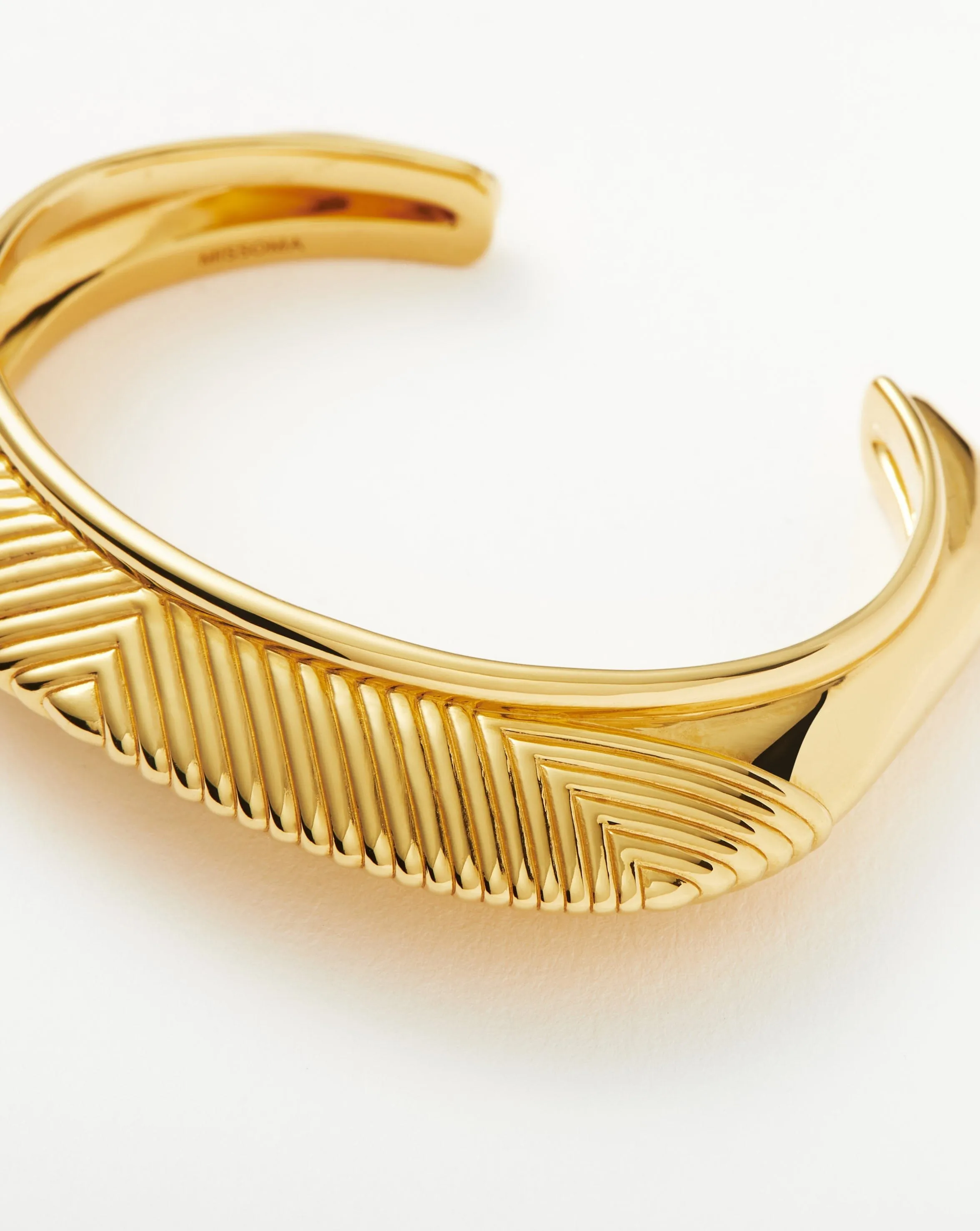 Hera Dome Ridge Statement Cuff Bracelet | 18k Gold Plated