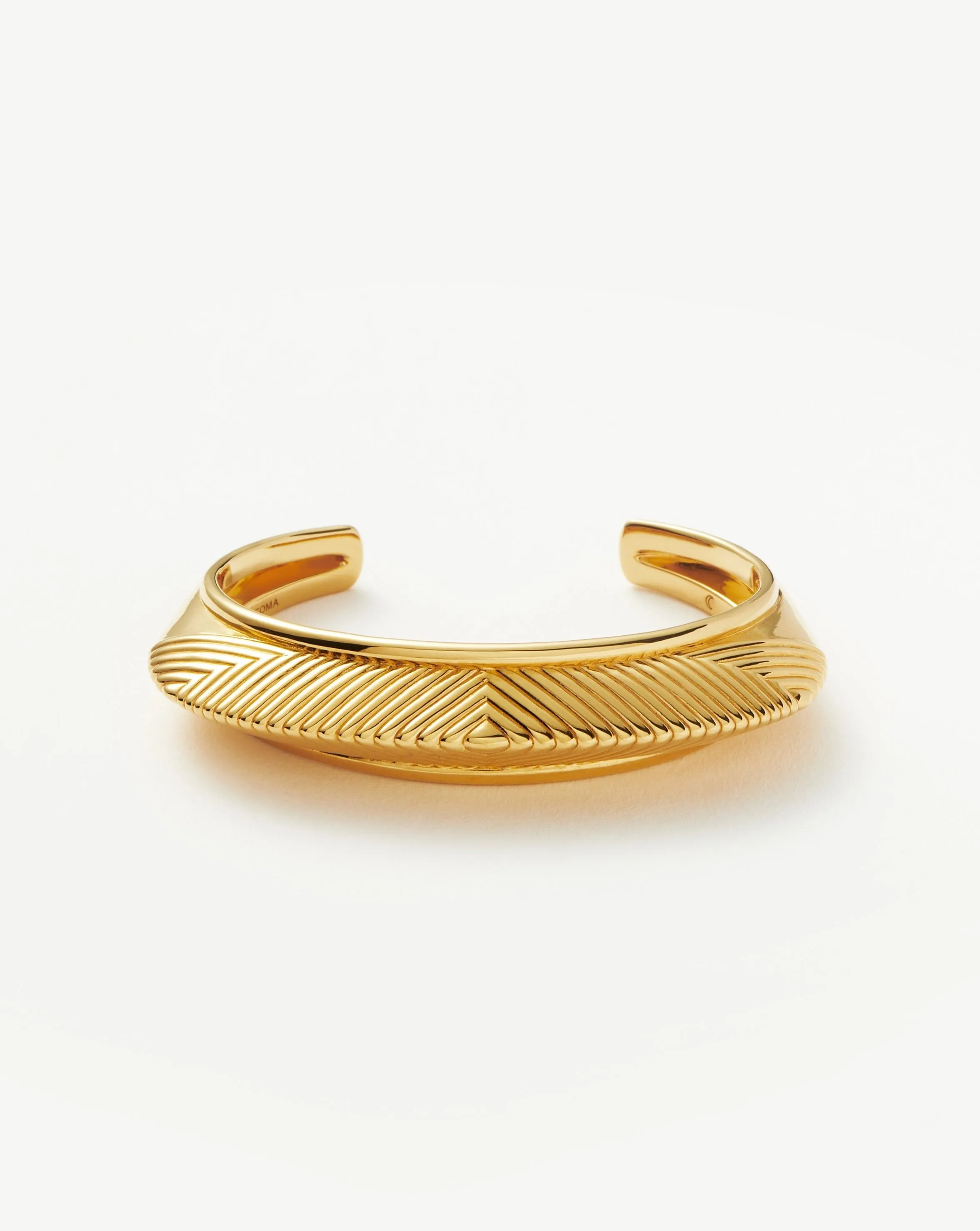 Hera Dome Ridge Statement Cuff Bracelet | 18k Gold Plated