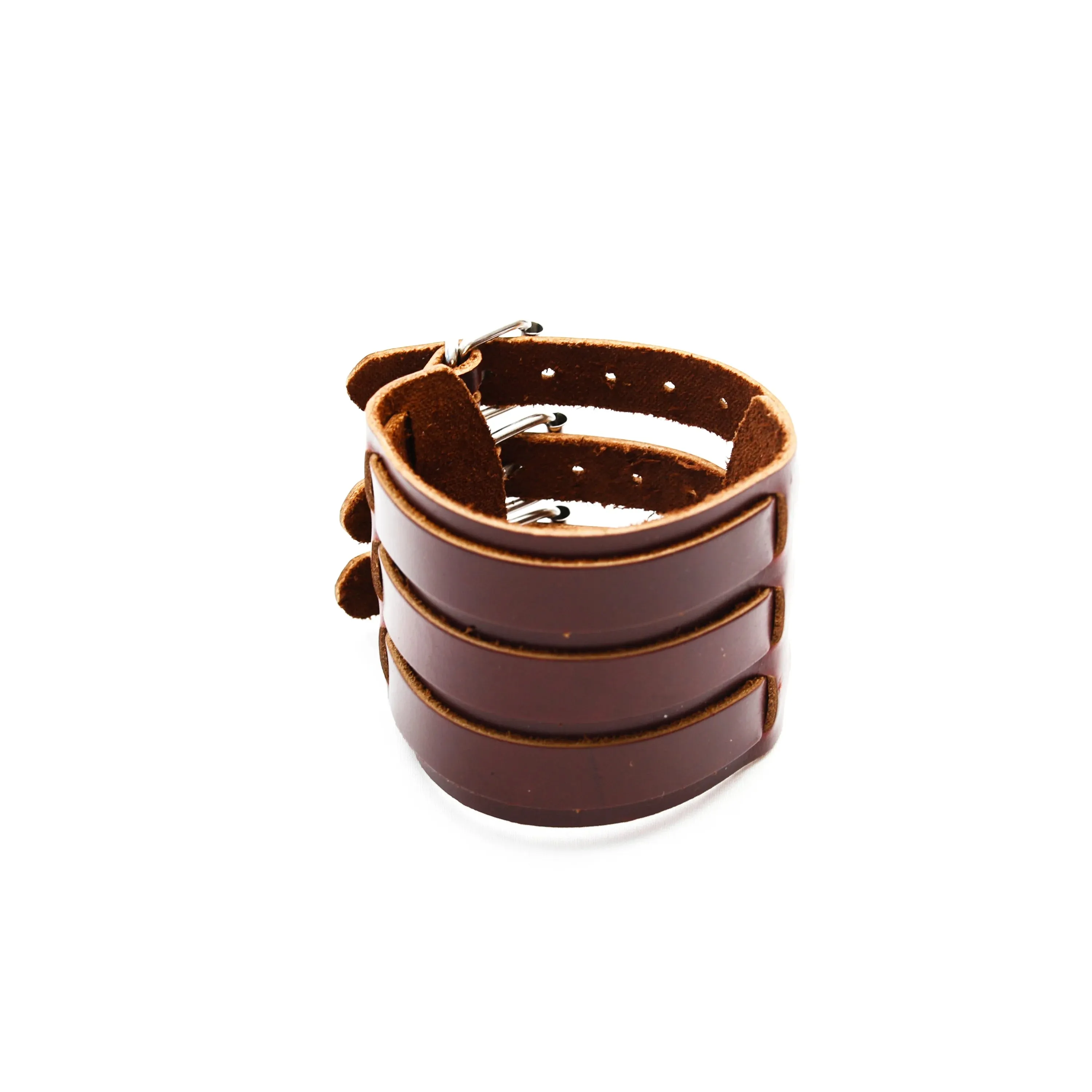 Jayce Triple Strap Leather Cuff