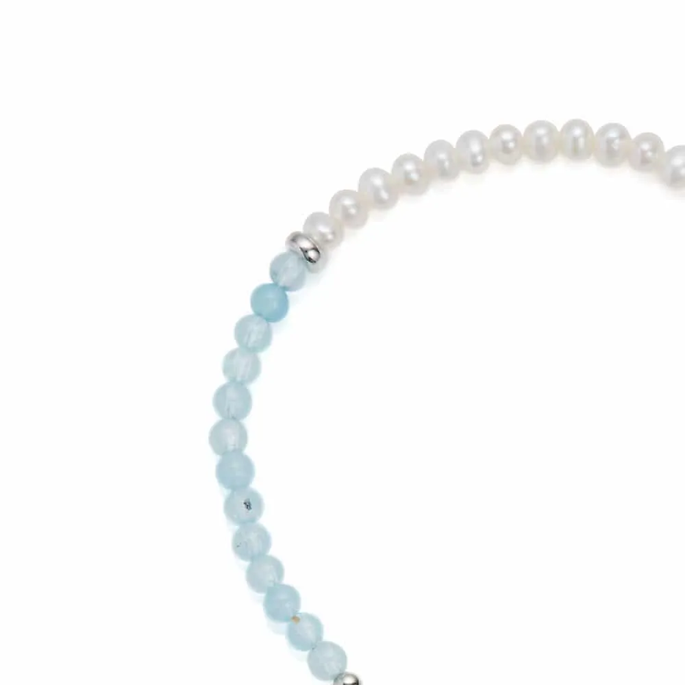 Jersey Pearl Sky Bar Aquamarine Pearl Bracelet 1877939