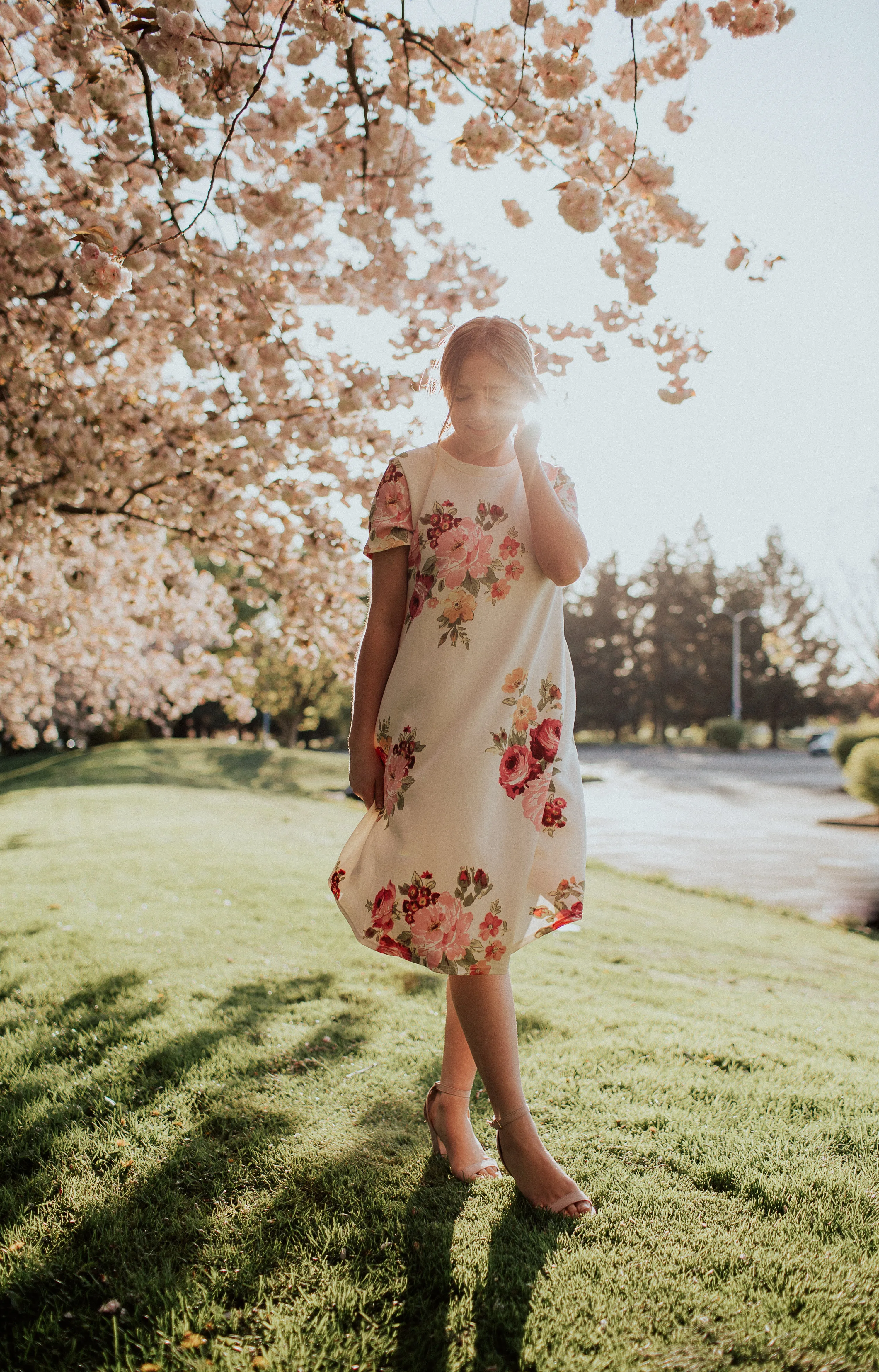 Jewel Floral Swing Dress