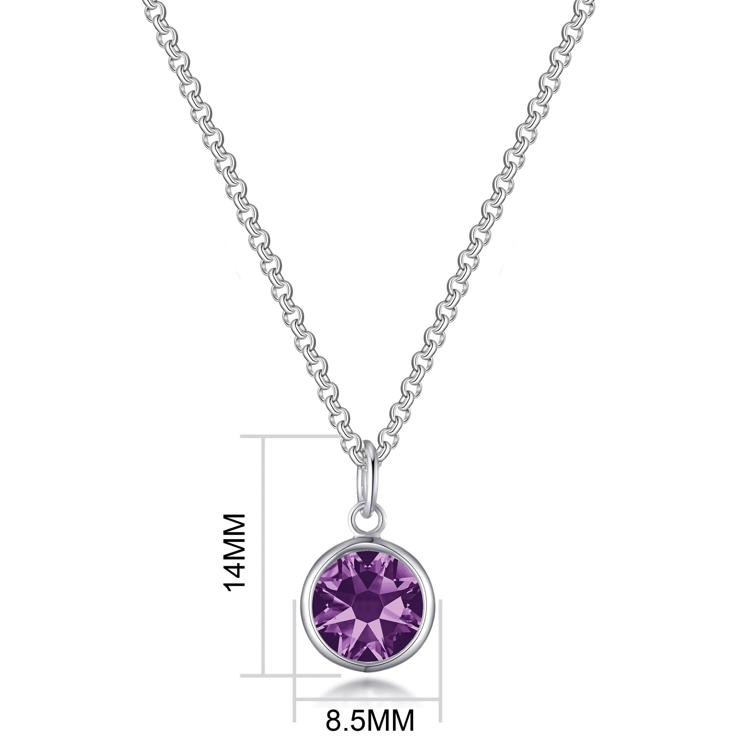 June (Alexandrite) Birthstone Necklace Created with Zircondia® Crystals