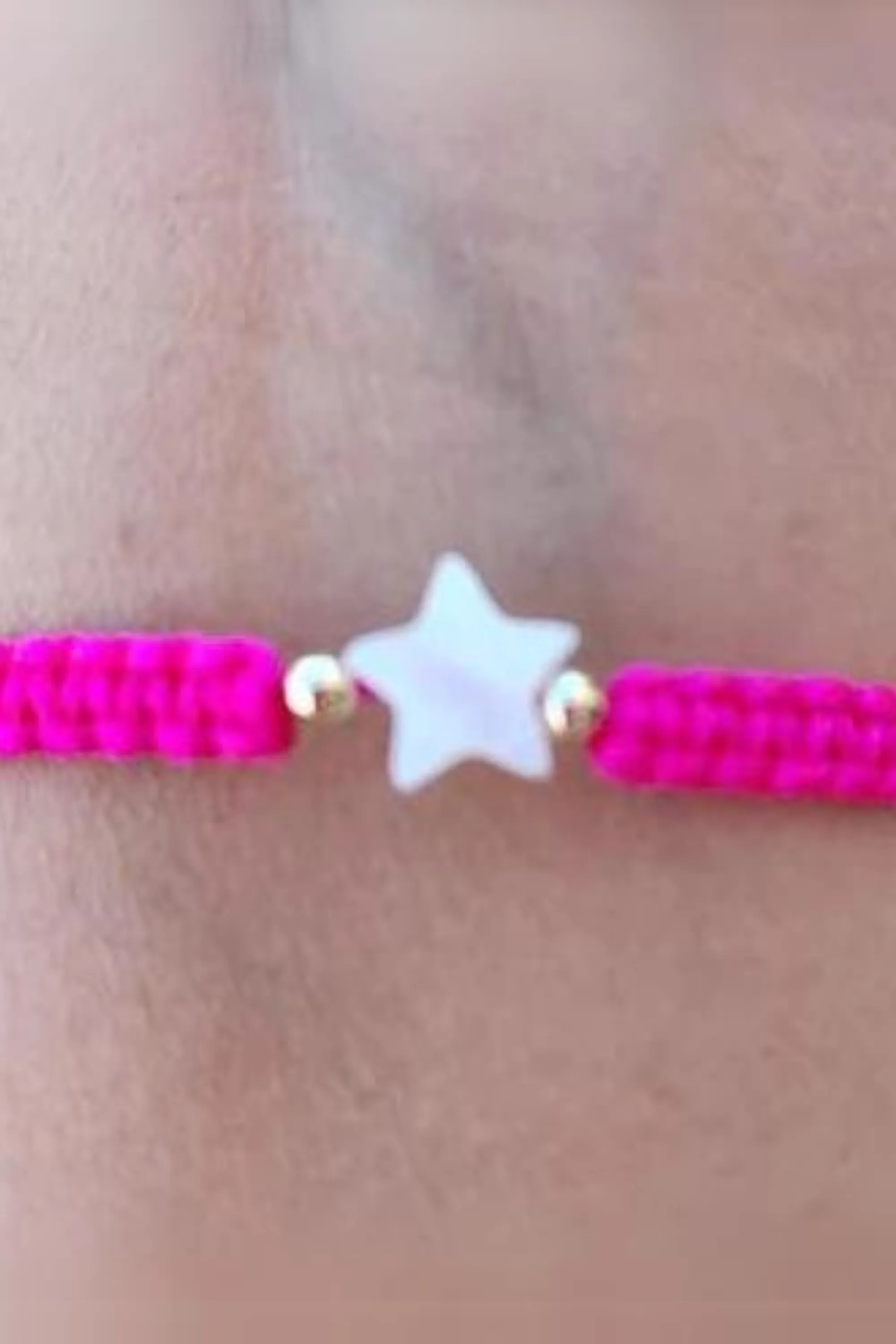 Kids - Heart - Mother of Pearl Citron Bracelets - Fuchsia