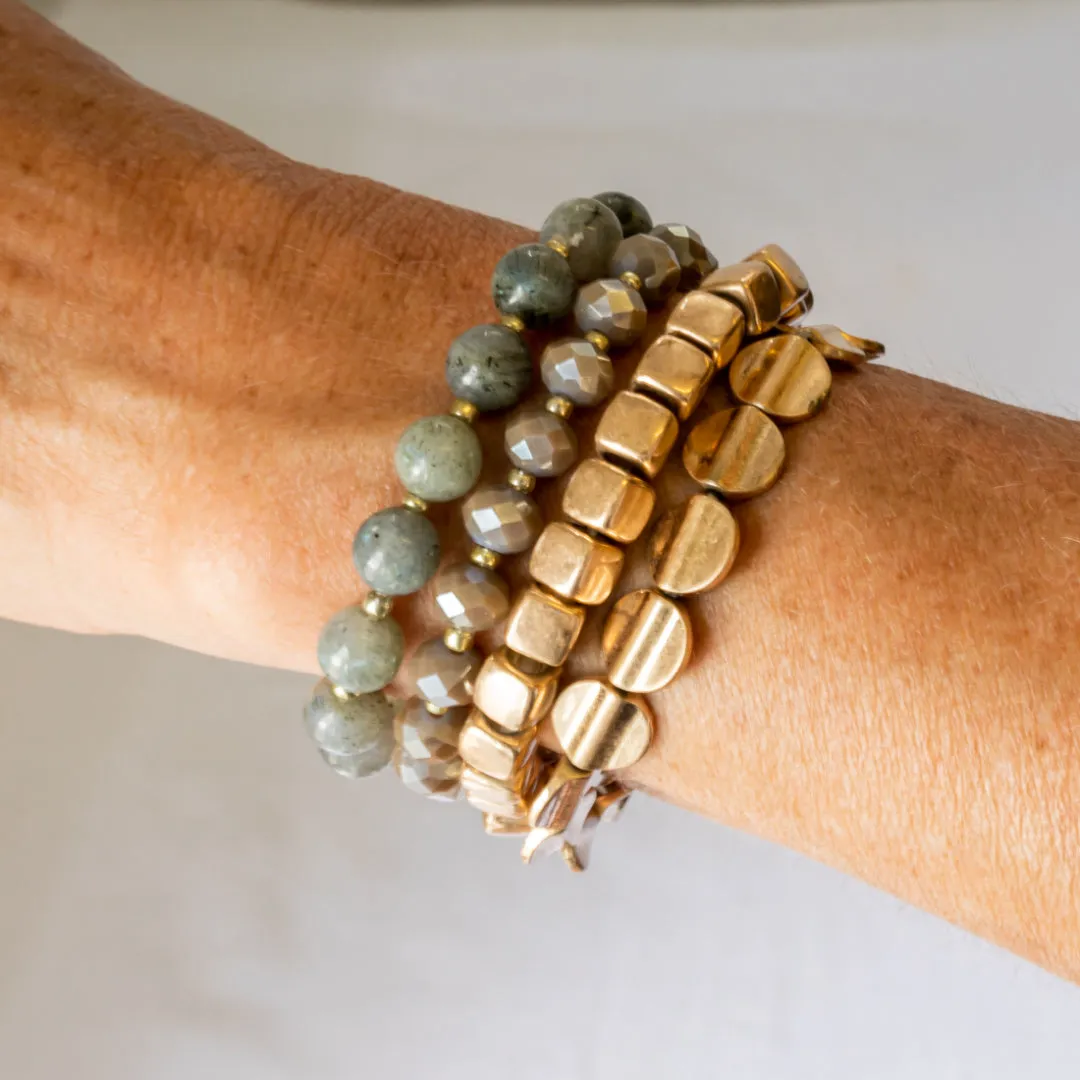 Lively Stone Bracelet Stack Set