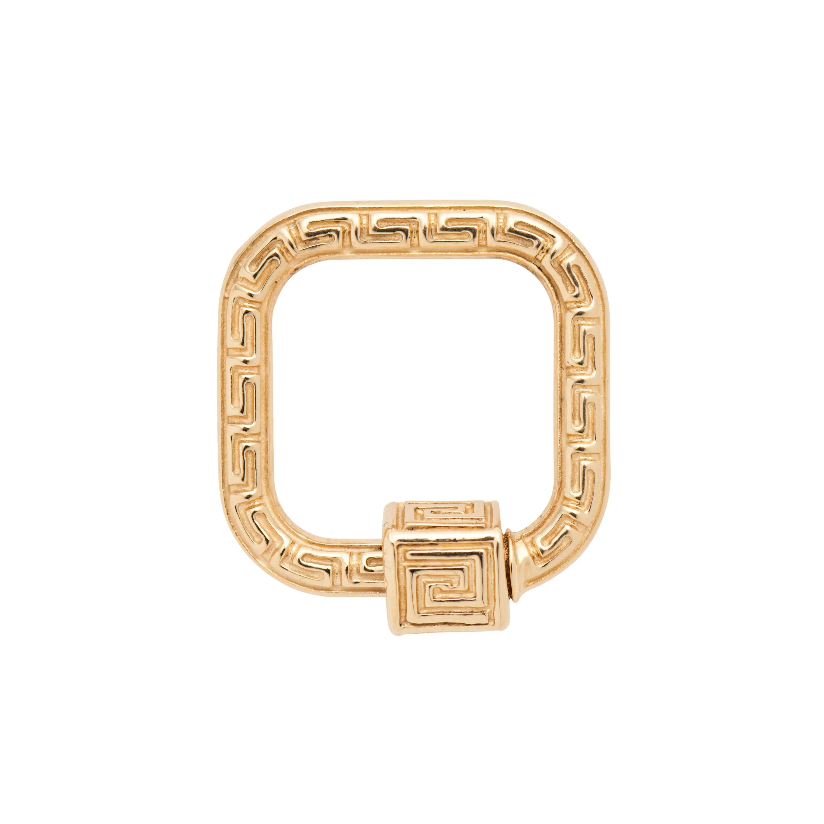 Marla Aaron 14k Yellow Gold Greek Key Meander Lock