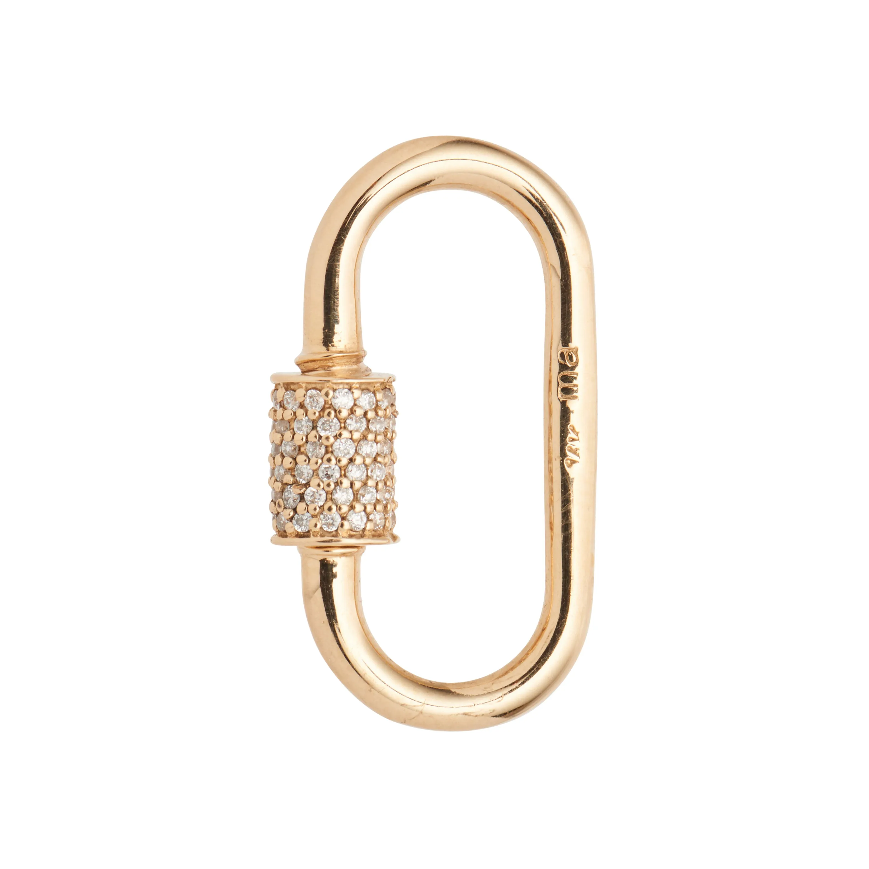 Marla Aaron 14k Yellow Gold Stoned Diamond Medium Lock